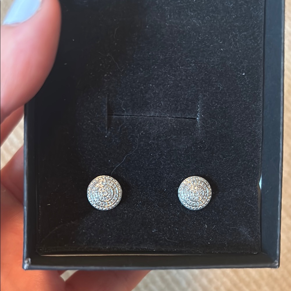 Kay Jewelers Elegant Silver Stud Earrings